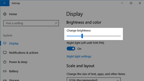 screen too dark windows 10